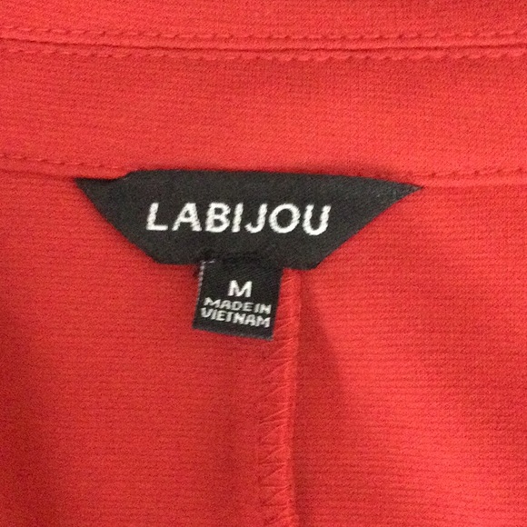 Labijou Red Blazer Sz Medium - Picture 7 of 8